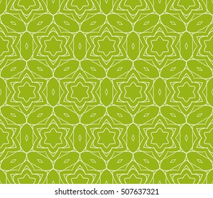 seamless sophisticated geometric pattern based on repetitive simple line and shape forms. vector illustration. for interior design, backgrounds, card, textile industry. green coloring