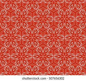 seamless sophisticated geometric pattern based on repetitive simple forms. vector illustration. for interior design, backgrounds, card, textile industry. red coloring