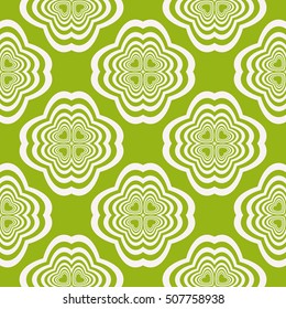 seamless sophisticated geometric pattern based on repetitive simple line and shape forms. vector illustration. for interior design, backgrounds, card, textile industry. green coloring