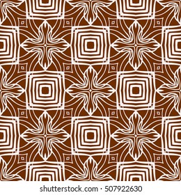 seamless sophisticated geometric pattern based on repetitive simple forms. vector illustration. brown color. for interior design, backgrounds, card, textile industry.
