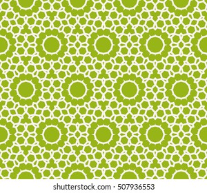 seamless sophisticated geometric pattern based on repetitive simple line and shape forms. vector illustration. for interior design, backgrounds, card, textile industry. green coloring