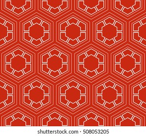 seamless sophisticated geometric pattern based on repetitive simple forms. vector illustration. for interior design, backgrounds, card, textile industry. red coloring