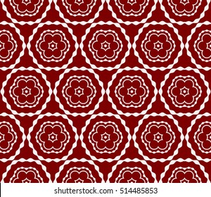 seamless sophisticated geometric pattern based on repetitive simple forms. vector illustration. for interior design, backgrounds, card, textile industry. red coloring