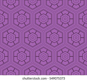 seamless sophisticated geometric pattern based on repetitive simple forms. vector illustration. purple color. for interior design, backgrounds, card, textile industry.