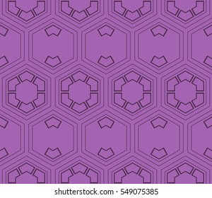 seamless sophisticated geometric pattern based on repetitive simple forms. vector illustration. purple color. for interior design, backgrounds, card, textile industry.