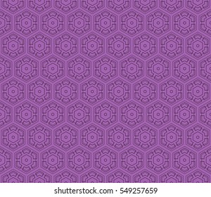 seamless sophisticated geometric pattern based on repetitive simple forms. vector illustration. purple color. for interior design, backgrounds, card, textile industry.