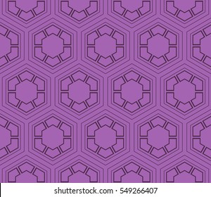 seamless sophisticated geometric pattern based on repetitive simple forms. vector illustration. purple color. for interior design, backgrounds, card, textile industry.