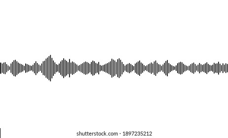 Seamless Sound Waveform Pattern For Music Player, Podcasts, Video Editor, Voise Message In Social Media Chats, Voice Assistant, Recorder. Vector Illustration Element