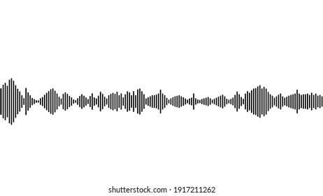 seamless sound waveform pattern for music player, podcasts, video editor, voise message in social media chats, voice assistant, recorder. vector illustration element
