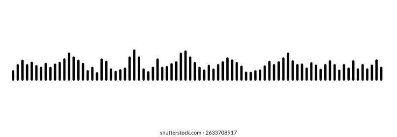 seamless sound waveform pattern for music players, podcasts, and video editors. . Vector illustration