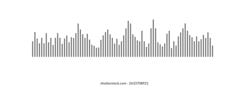  seamless sound waveform pattern for music players, podcasts, and video editors. Vector illustration