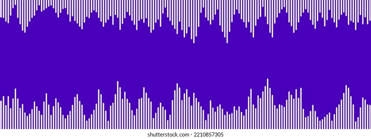 Seamless Sound Waveform Pattern For Radio Podcast, Music Player, Video Editor, Voise Message In Social Media Chats, Voice Assistant, Recorder. Vector Illustration Element