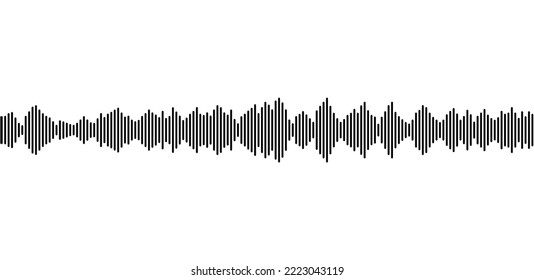 seamless sound waveform pattern for radio podcasts, music player, video editor, voise message in social media chats, voice assistant, recorder. vector illustration element