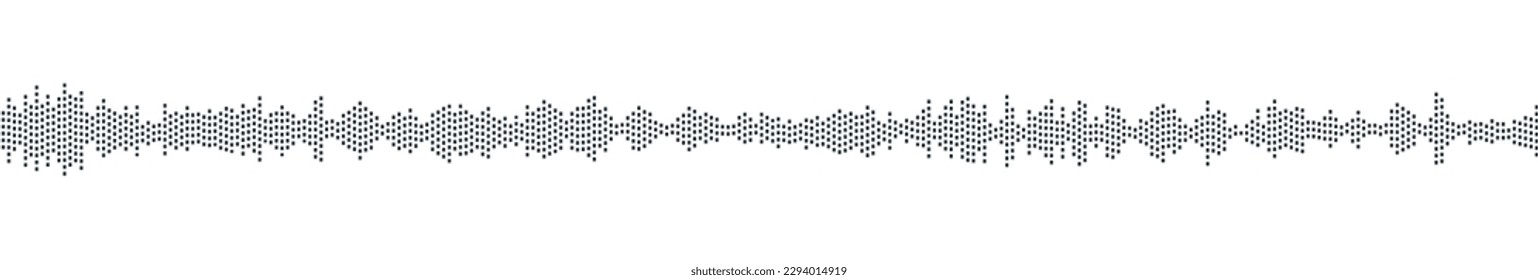 nahtloses Sound-Wellenform-Muster für Radio-Podcasts, Musik-Player, Video-Editor, Voise Message in Social Media-Chats, Voice Assistant, Recorder. Vektorgrafik-Element