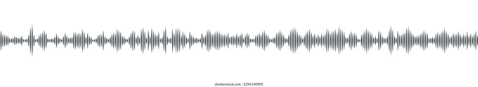 seamless sound waveform pattern for radio podcasts, music player, video editor, voise message in social media chats, voice assistant, recorder. vector illustration element