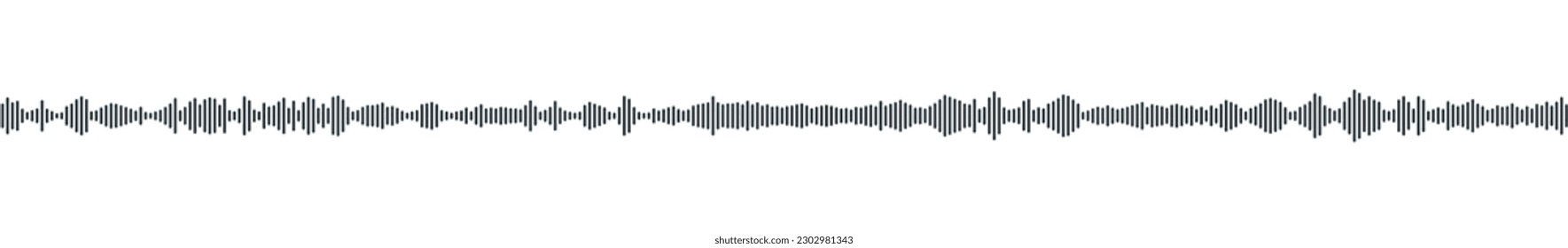 seamless sound waveform pattern for radio podcasts, music player, video editor, voise message in social media chats, voice assistant, recorder. vector illustration element