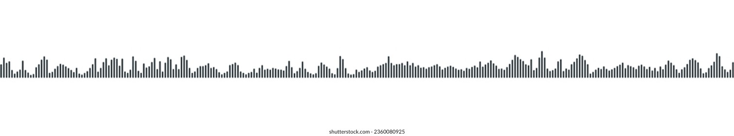 seamless sound waveform pattern for radio podcasts, music player, video editor, voise message in social media chats, voice assistant, recorder. vector illustration