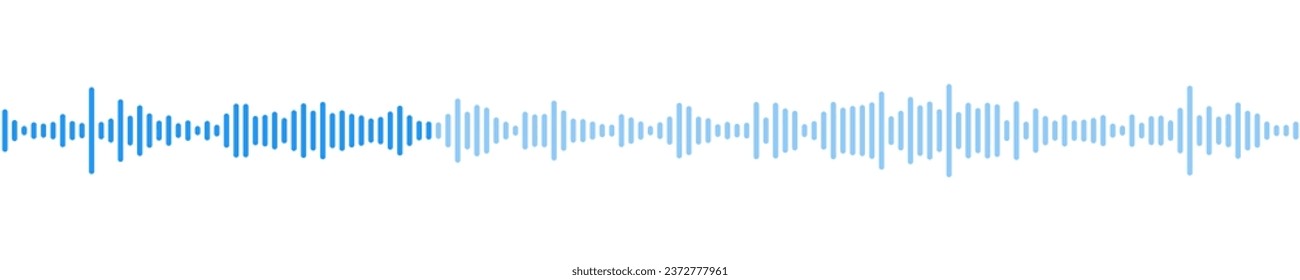 seamless sound waveform pattern for radio podcasts, music player, video editor, voise message in social media chats, voice assistant, recorder. vector illustration