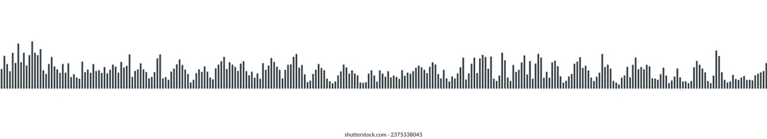 patrón de forma de onda de sonido transparente para podcasts de radio, reproductor de música, editor de video, mensaje de voz en chats de medios sociales, asistente de voz, grabadora. ilustración vectorial