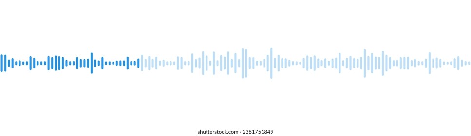 seamless sound waveform pattern for radio podcasts, music player, video editor, voise message in social media chats, voice assistant, recorder. vector illustration