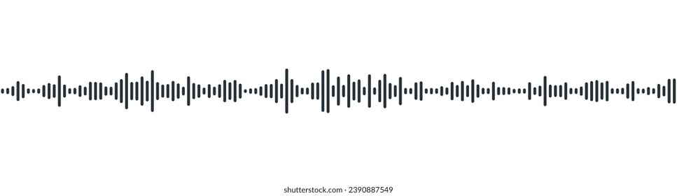 patrón de forma de onda de sonido transparente para podcasts de radio, reproductor de música, editor de video, mensaje de voz en chats de medios sociales, asistente de voz, grabadora. ilustración vectorial