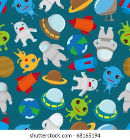 seamless space pattern