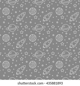 seamless space pattern background
