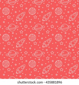 seamless space pattern background
