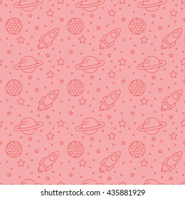 seamless space pattern background