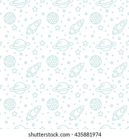 seamless space pattern background