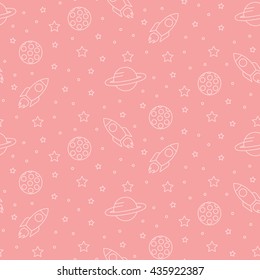 seamless space pattern background