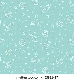 seamless space pattern background