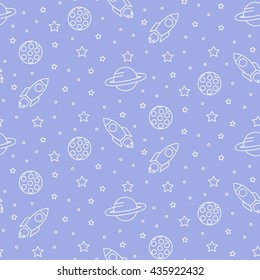 seamless space pattern background