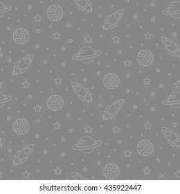 seamless space pattern background