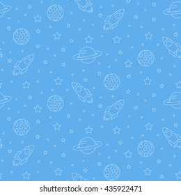 seamless space pattern background