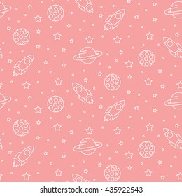 seamless space pattern background