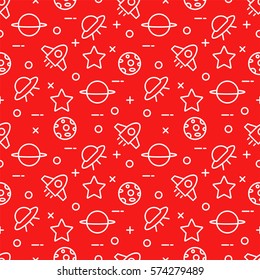 seamless space pattern background