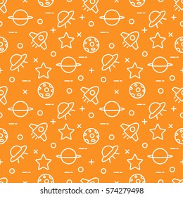 seamless space pattern background