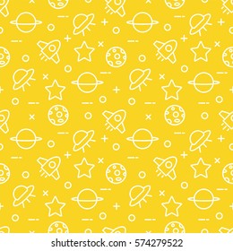 seamless space pattern background