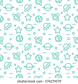 seamless space pattern background