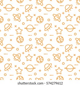 seamless space pattern background