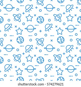 seamless space pattern background