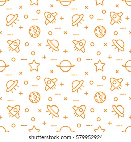 seamless space pattern background
