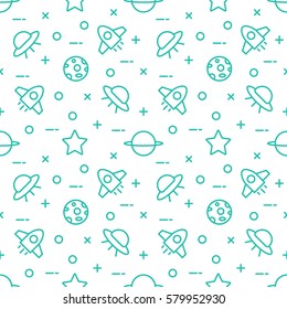 seamless space pattern background
