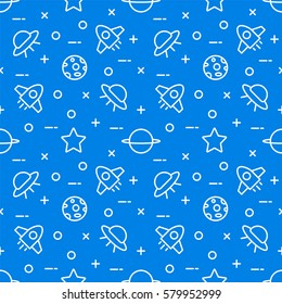 seamless space pattern background