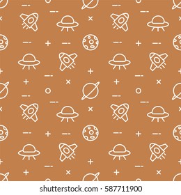 seamless space pattern background