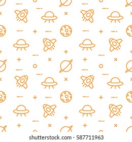 seamless space pattern background