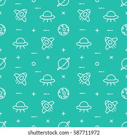 seamless space pattern background