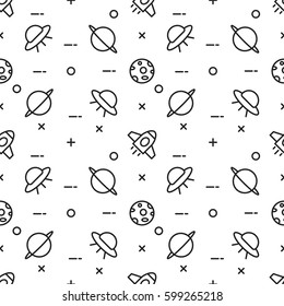 seamless space pattern background