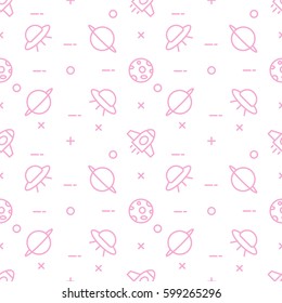 seamless space pattern background